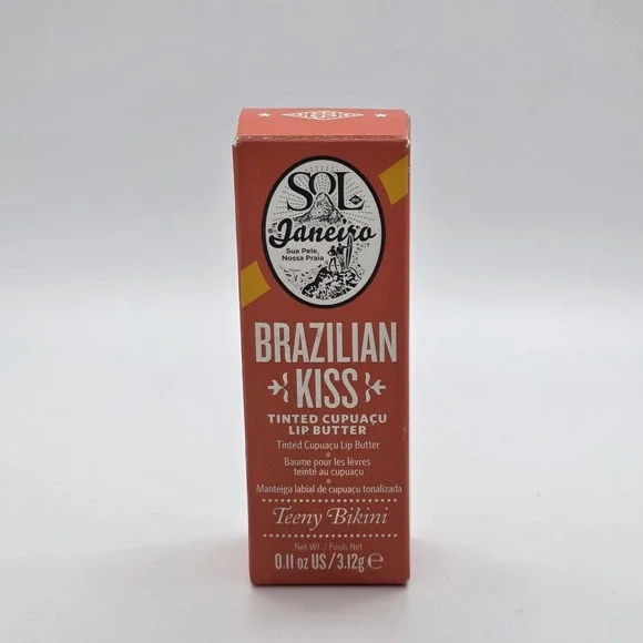 Sol de Janeiro Brazilian Kiss Tinted Cupuacu Lip Butter Teeny Bikini Sheer Coral